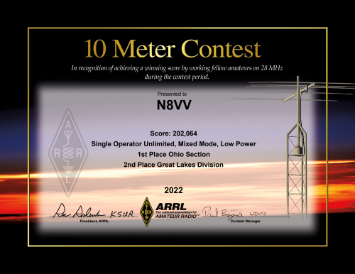 N8VV 10M certificate